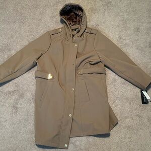 Via Spiga Brown Utility Jacket with Hood